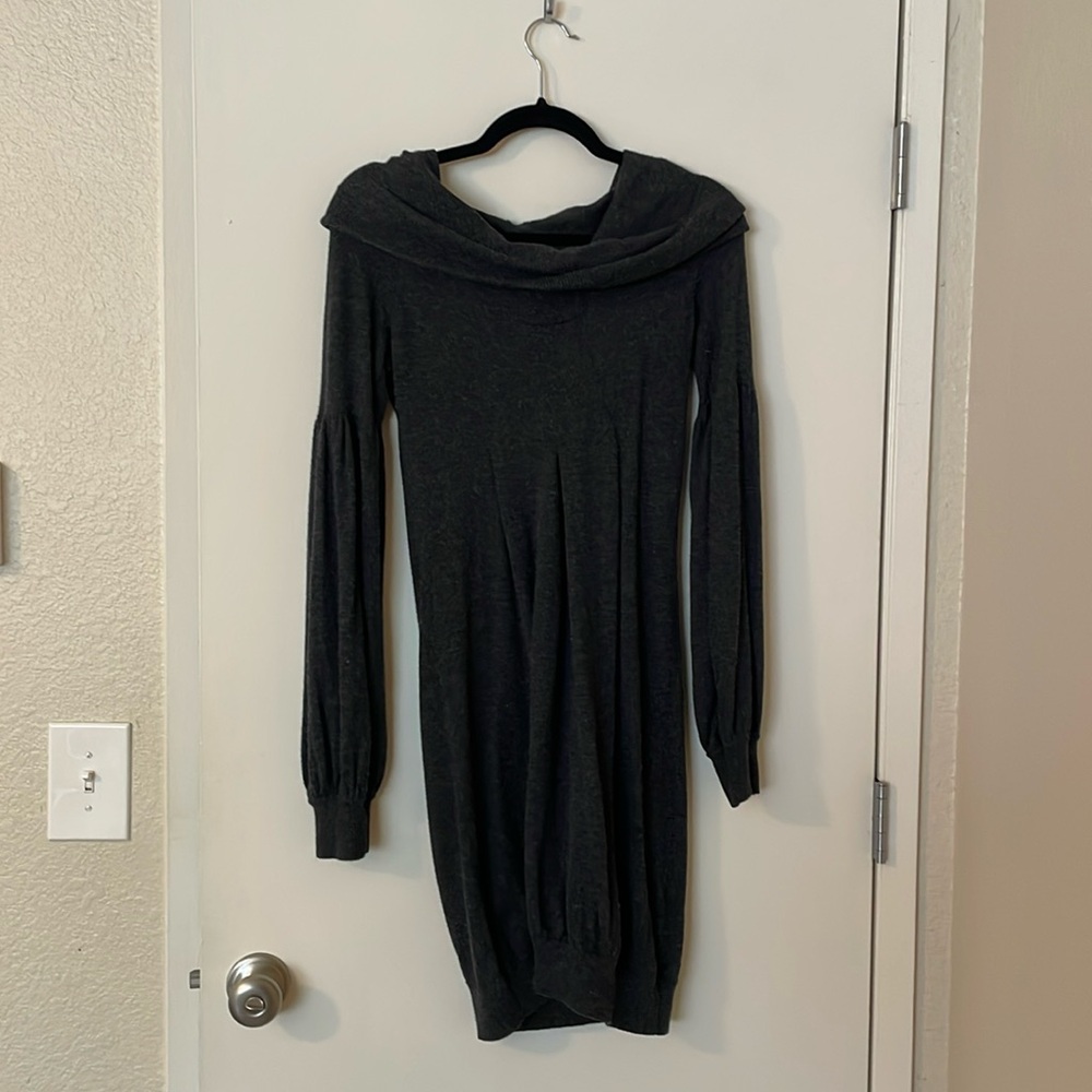 Vintage grey sweater dress small